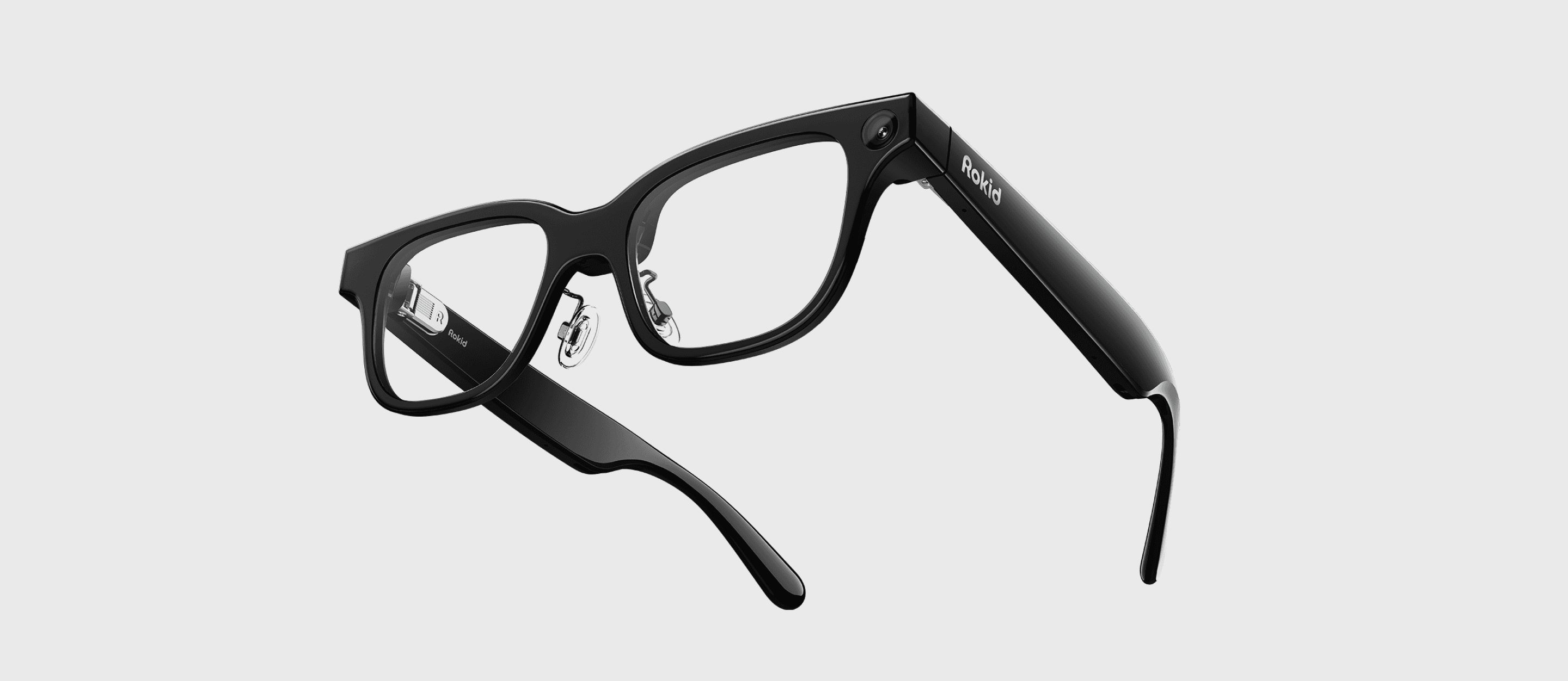 Умные очки Rokid Glasses чёрные, вид три четверти